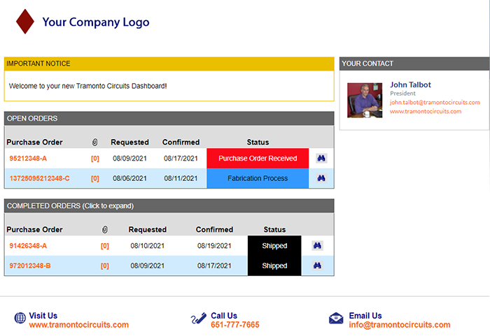 Tramonto Order Tracker 1 Tramonto Order Tracker 1